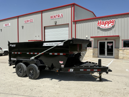 New 2026 PJ 83"x14' BP Tandem Axle Low Pro Telescopic Dump w/ 48" Sides – DT Voyager Package