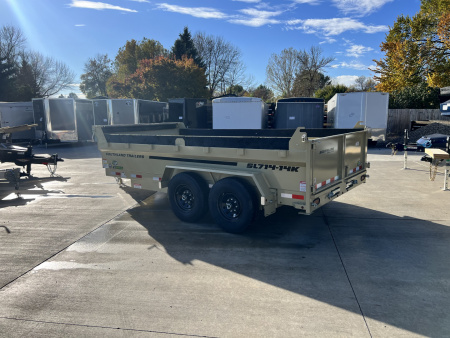 New RARE HUGE DISCOUNT NEW 2026 Southland 14ft Low Profile Dump Trailer 2-7000 lb axles =14K with Ramps