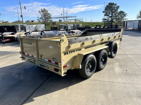 New RARE HUGE DISCOUNT NEW 2026 Southland 14ft Low Profile Dump Trailer 2-7000 lb axles =14K with Ramps
