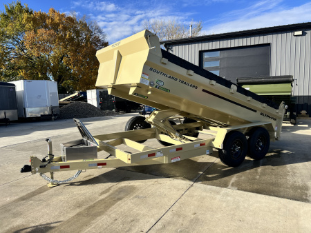 New RARE HUGE DISCOUNT NEW 2026 Southland 14ft Low Profile Dump Trailer 2-7000 lb axles =14K with Ramps