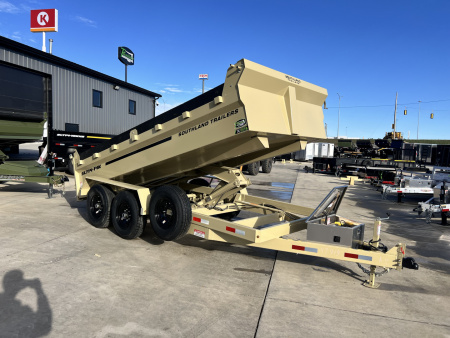 New RARE HUGE DISCOUNT NEW 2026 Southland 14ft Low Profile Dump Trailer 2-7000 lb axles =14K with Ramps
