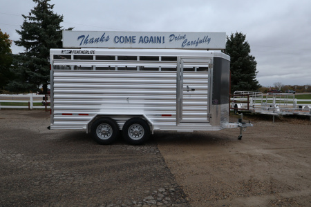 New 2026 Featherlite Trailers 8107 16' BP Stock / Stock Combo Trailer