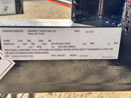 New 2026 Diamond T 7-12 Ramp Gate Utility 3K GVWR