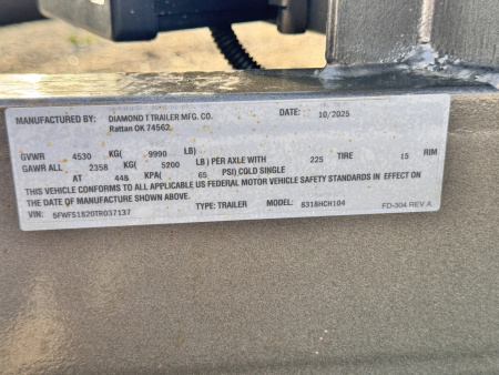 New 2026 Diamond T 7-18 Heavy Car Hauler 10K GVWR