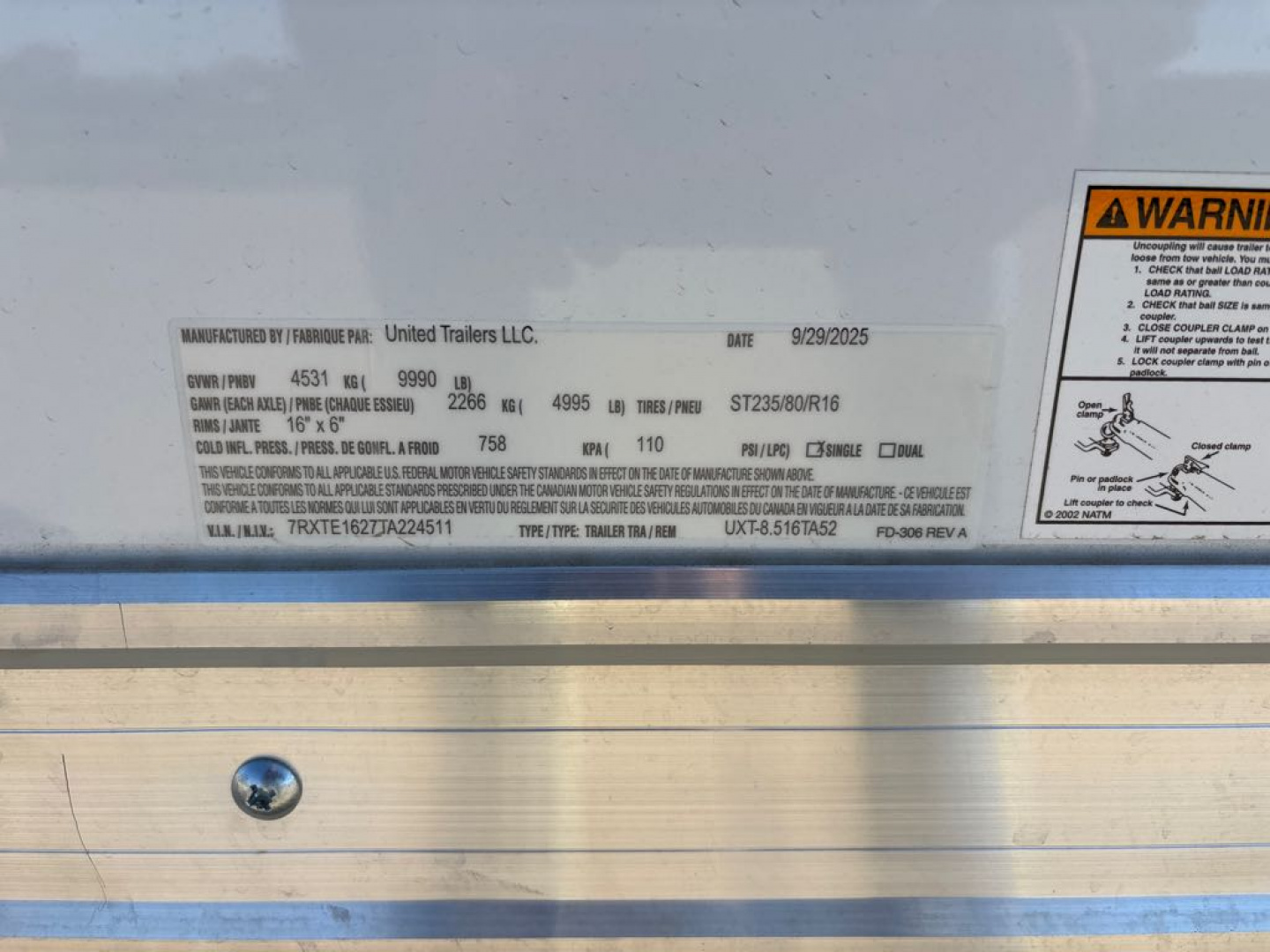 New 2026 United Trailers UXT-8.516TA52 Car / Racing Trailer