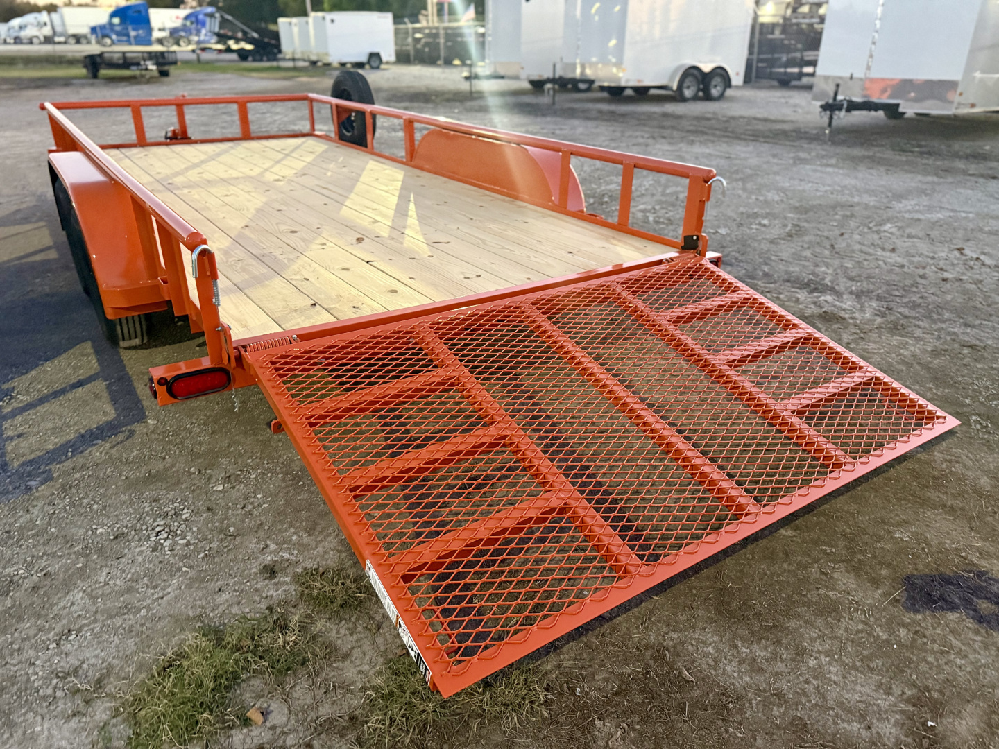 New 2026 Top Hat Trailers MP07-16x83 Orange Utility Trailer