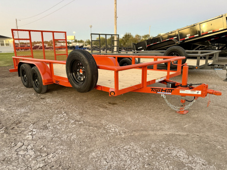 New 2026 Top Hat Trailers MP07-16x83 Orange Utility Trailer