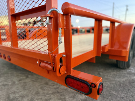 New 2026 Top Hat Trailers MP07-16x83 Orange Utility Trailer