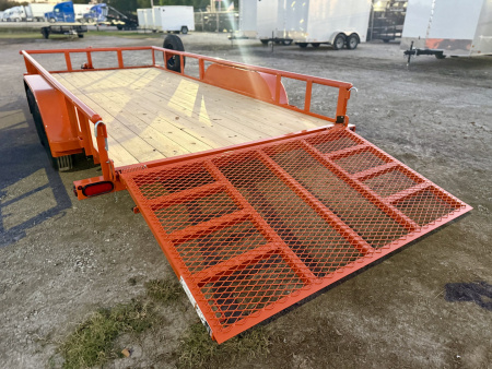 New 2026 Top Hat Trailers MP07-16x83 Orange Utility Trailer