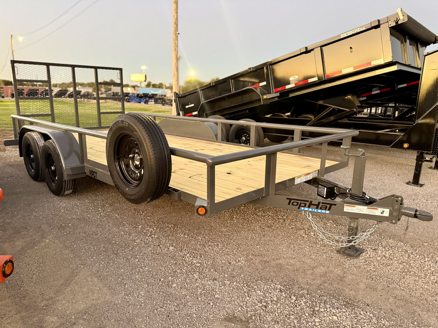 New 2026 Top Hat Trailers MP07-16x83 Gray Utility Trailer