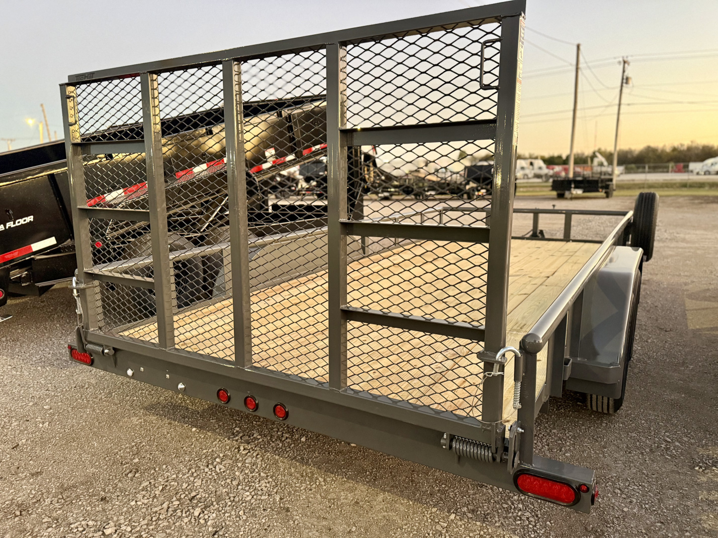 New 2026 Top Hat Trailers MP07-16x83 Gray Utility Trailer