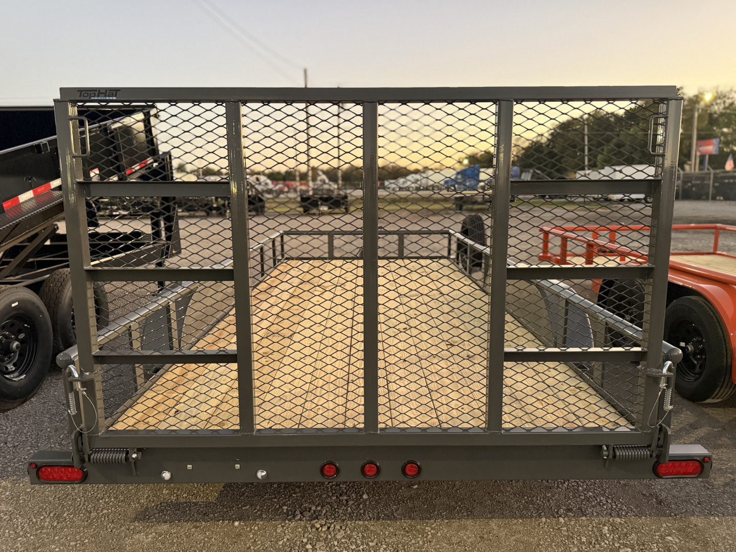 New 2026 Top Hat Trailers MP07-16x83 Gray Utility Trailer