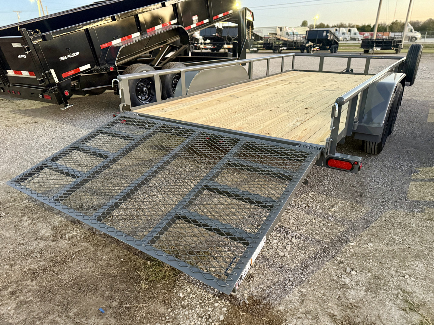 New 2026 Top Hat Trailers MP07-16x83 Gray Utility Trailer