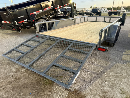 New 2026 Top Hat Trailers MP07-16x83 Gray Utility Trailer