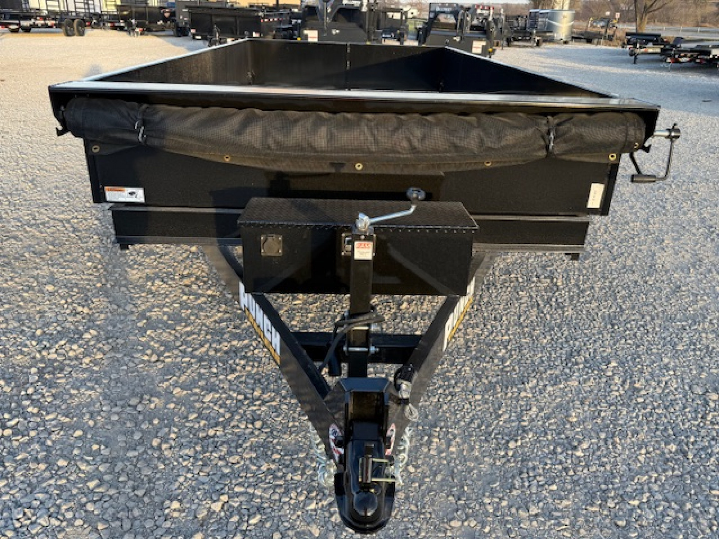 New 2026 Punch Black 83"x14' 14k Scissor Dump Trailer