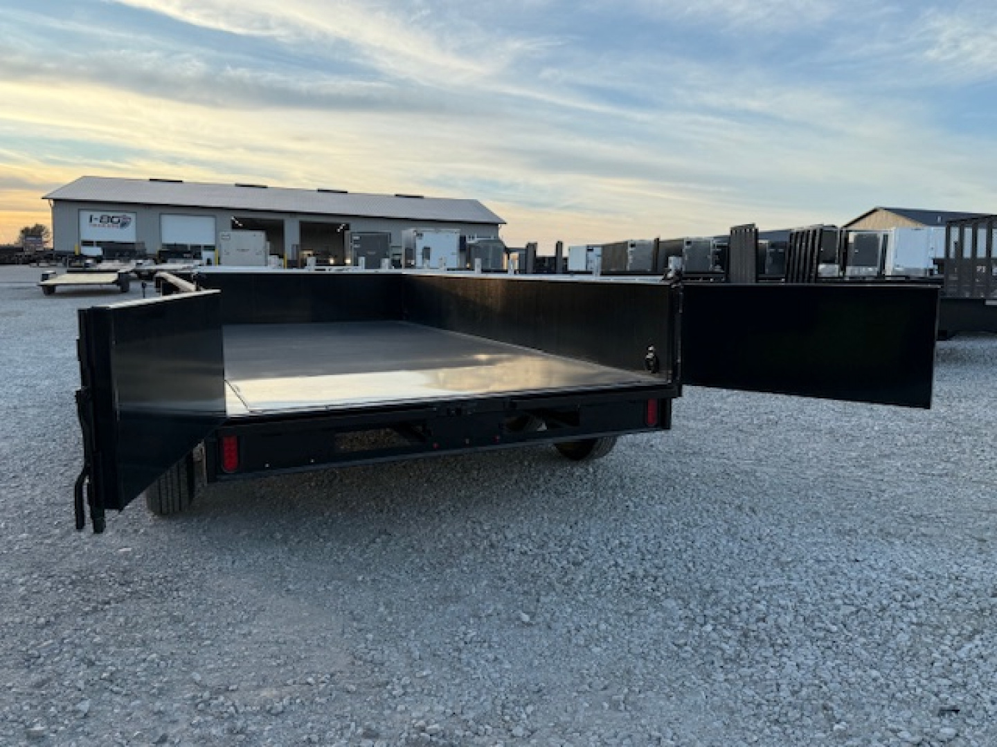 New 2026 Punch Black 83"x14' 14k Scissor Dump Trailer
