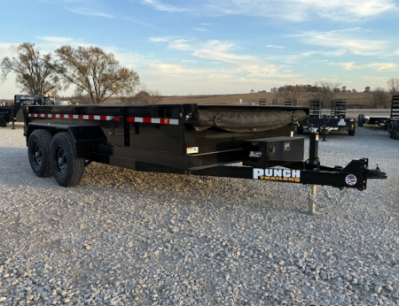 New 2026 Punch Black 83 x14' 14k Scissor Dump Trailer