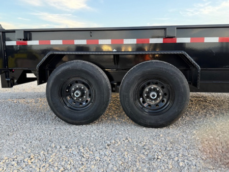 New 2026 Punch Black 83"x14' 14k Scissor Dump Trailer