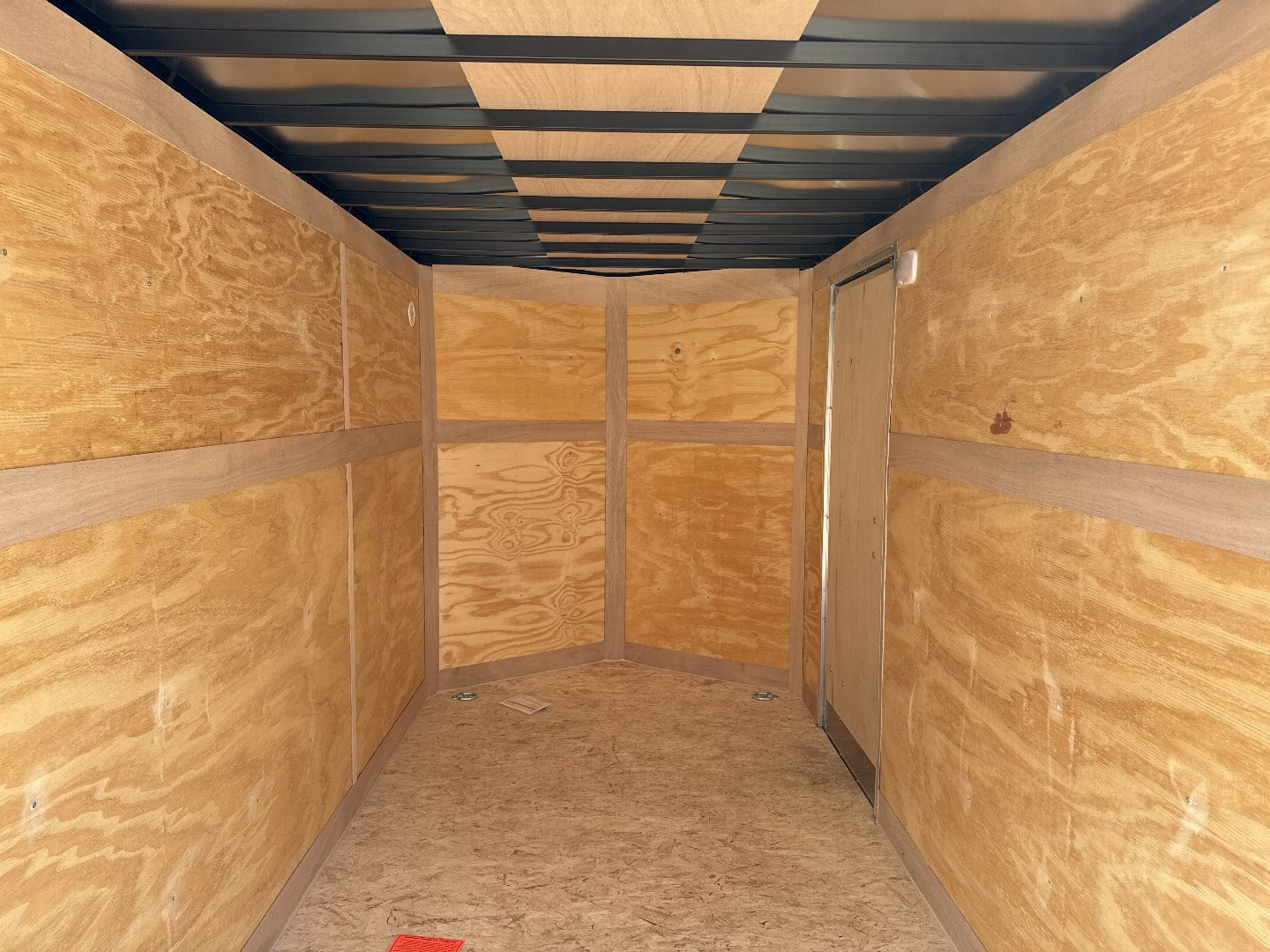 New 2026 Cross Charcoal 6'X12' 3k Beta Flat Top V-Nose Enclosed Cargo Trailer