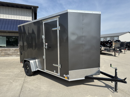 New 2026 Cross 6'X12' 3k Beta Series Flat Top V-Nose Enclosed Cargo Trailer