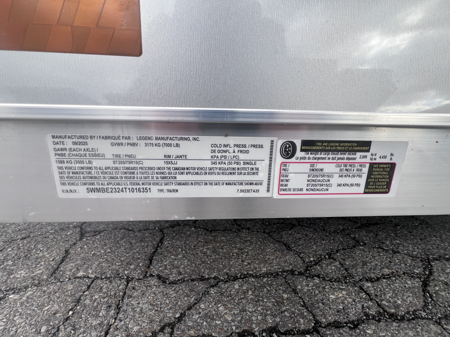 New 2026 Legend Trailers 7.5x23 7K Explorer Series Snowmobile Trailer