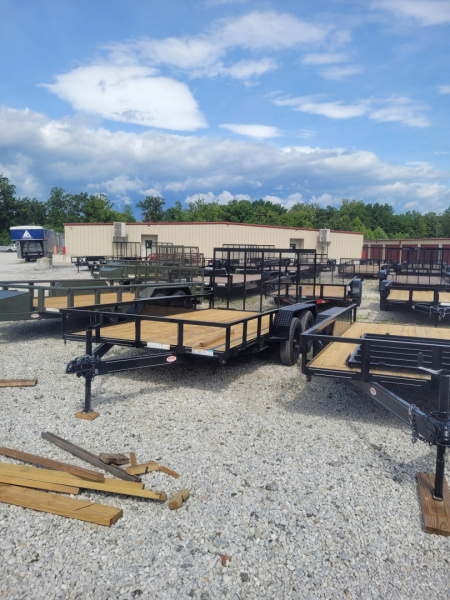 New 2025 MEB 83x14 , Straight Deck, 35K Axles, Yoke Latch Style Hitch, 2  Coupler Utility Trailer