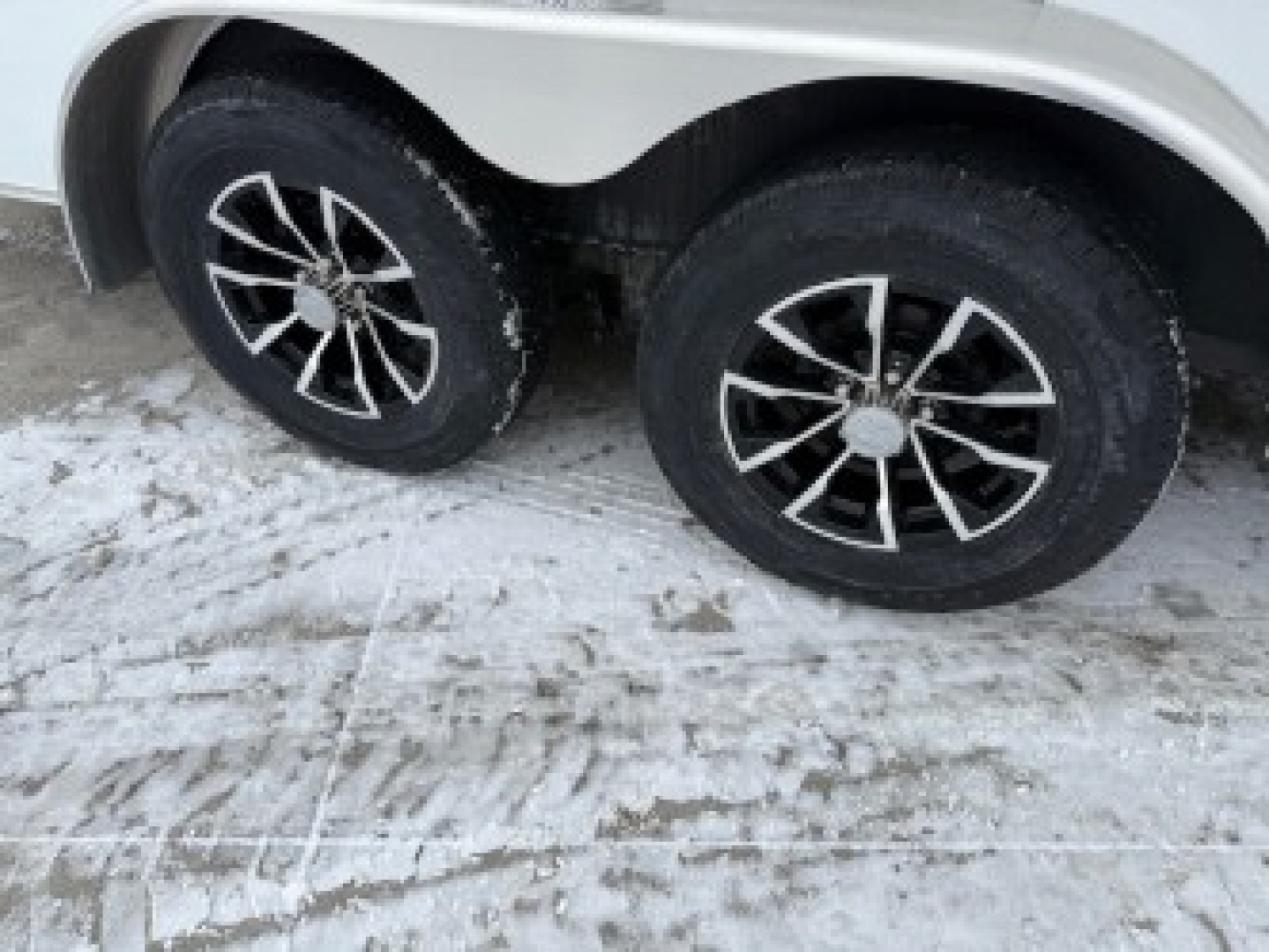 New 2026 H&H White 7'x16' 7k Flat Top V-Nose Enclosed Cargo Trailer