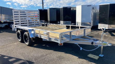New 2026 Quality Steel and Aluminum 7x14 aluminum Utility Trailer