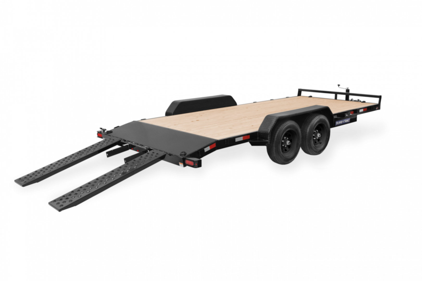 New Sure-Trac 6'10" x 18' Wood Deck Open Car Hauler 7K
