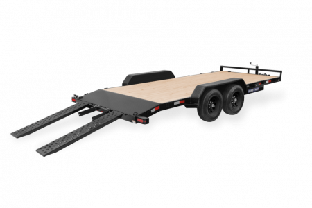 New Sure-Trac 6'10" x 18' Wood Deck Open Car Hauler 7K