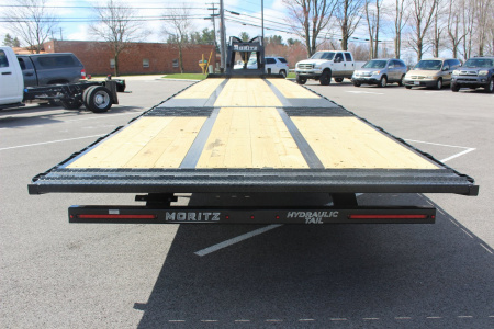 New 2026 Moritz FDGH Hydraulic Tail 40' GOOSENECK Deckover Flatbed Trailer- 25900# GVW
