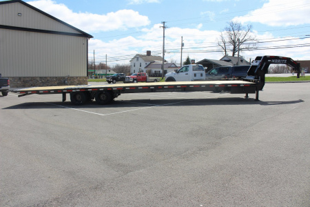 New 2026 Moritz FDGH Hydraulic Tail 40' GOOSENECK Deckover Flatbed Trailer- 25900# GVW
