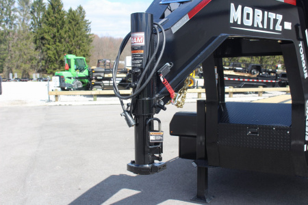 New 2026 Moritz FDGH Hydraulic Tail 40' GOOSENECK Deckover Flatbed Trailer- 25900# GVW