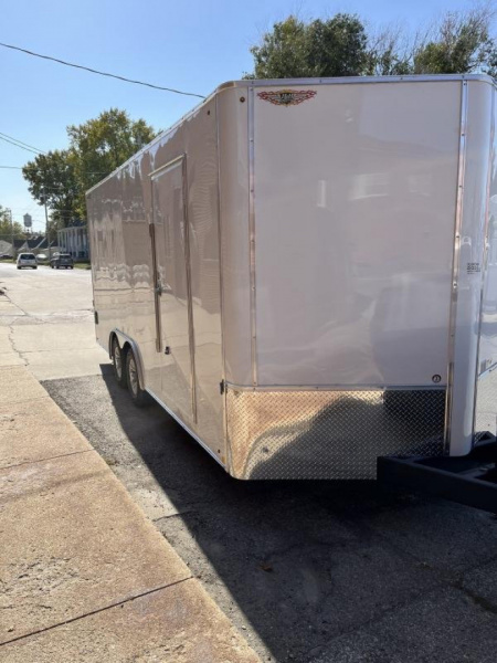 New 2025 H and H Trailer 8.5x18 HH Series Flat Top V-Nose Enclosed Cargo Trailer  10K Tandem