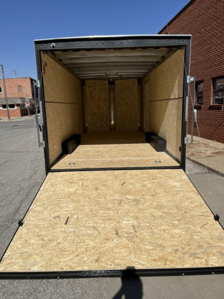 New 2025 H and H Trailer 8.5x18 HH Series Flat Top V-Nose Enclosed Cargo Trailer  10K Tandem