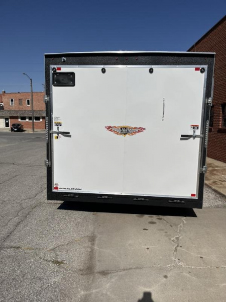 New 2025 H and H Trailer 8.5x18 HH Series Flat Top V-Nose Enclosed Cargo Trailer  10K Tandem