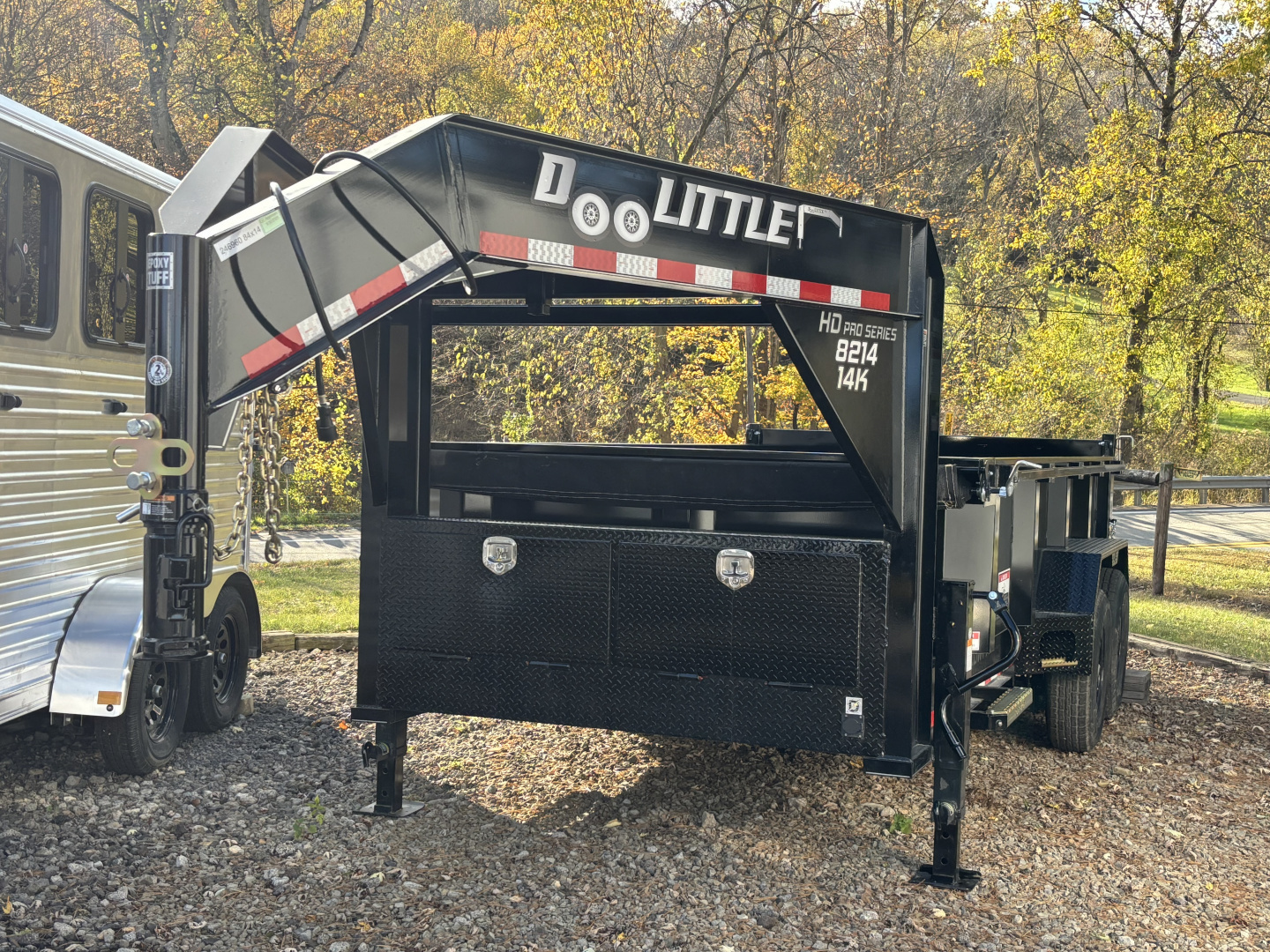 New 2026 Doolittle Trailers MD 82"X14' Gooseneck Dump Trailer W/ Wireless Remote - 14,000# GVWR
