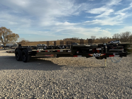 New 2026 H&H Black 82 x22' 10k Electric Tilt Speed Loader Car Hauler Trailer