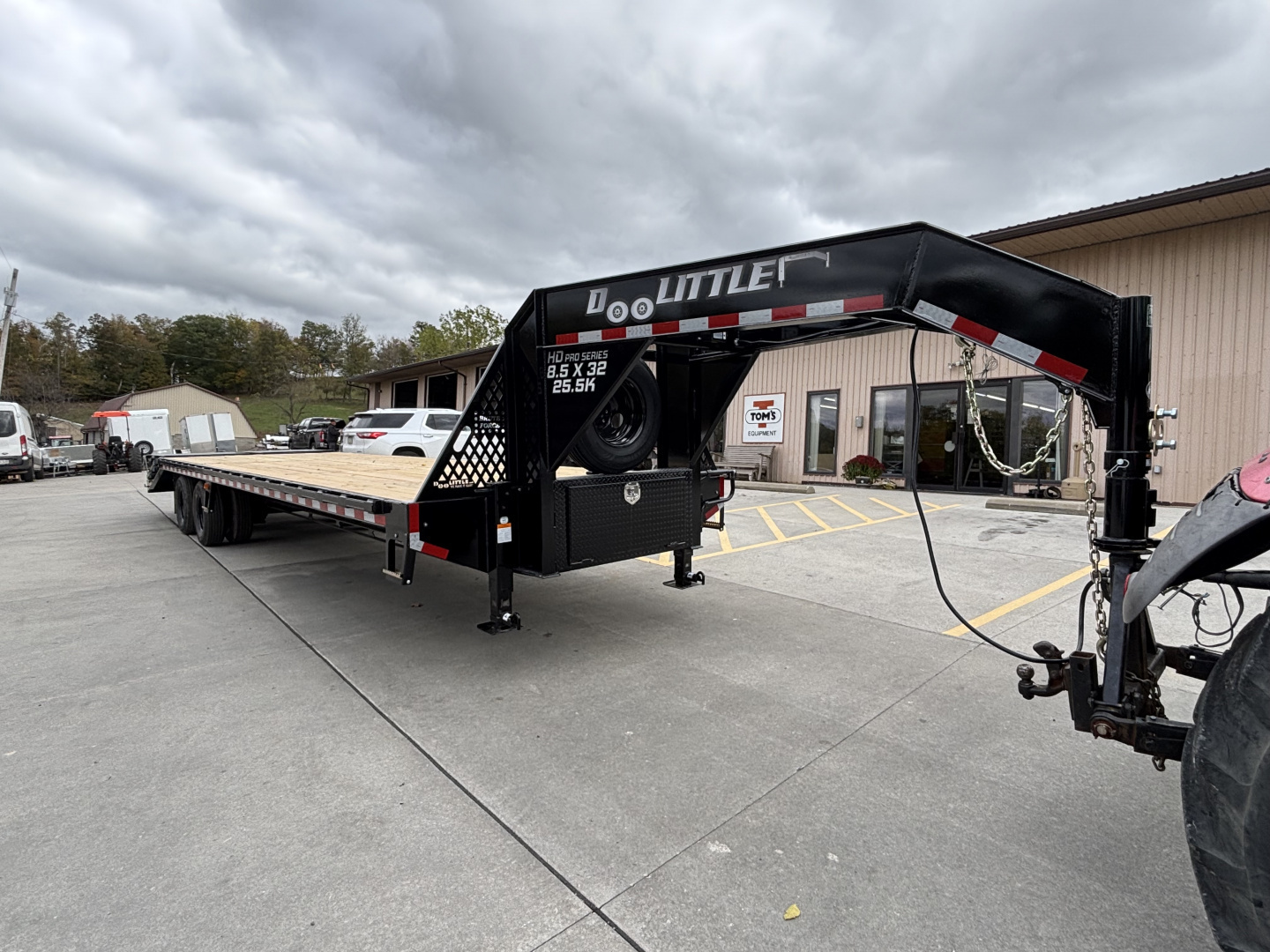 New 2026 Doolittle Trailers 102"x32' (28'+5' Dovetail) Gooseneck Tandem Dual Deckover Equipment Trailer - w/ Mammoth Ramps & Spare Tire - 25,500# GVWR