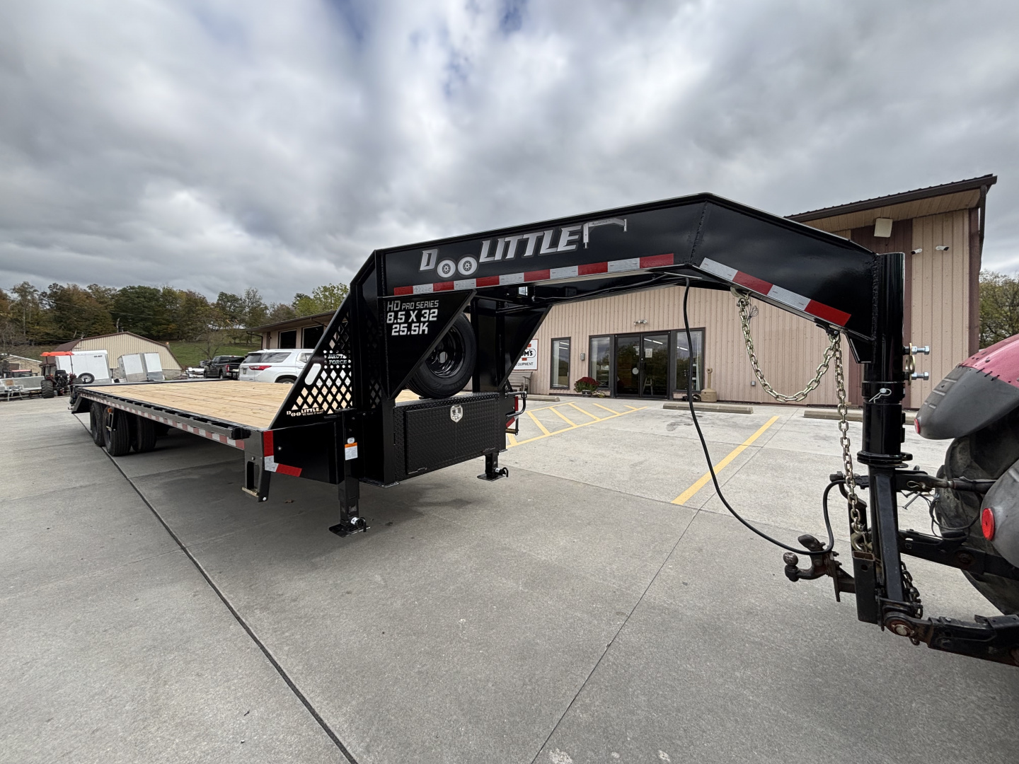 New 2026 Doolittle Trailers 102"x32' (28'+5' Dovetail) Gooseneck Tandem Dual Deckover Equipment Trailer - w/ Mammoth Ramps & Spare Tire - 25,500# GVWR