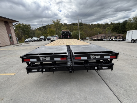 New 2026 Doolittle Trailers 102"x32' (28'+5' Dovetail) Gooseneck Tandem Dual Deckover Equipment Trailer - w/ Mammoth Ramps & Spare Tire - 25,500# GVWR