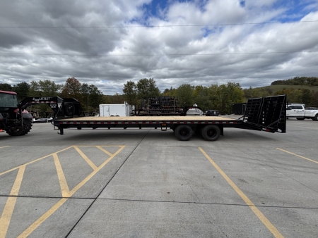 New 2026 Doolittle Trailers 102"x32' (28'+5' Dovetail) Gooseneck Tandem Dual Deckover Equipment Trailer - w/ Mammoth Ramps & Spare Tire - 25,500# GVWR