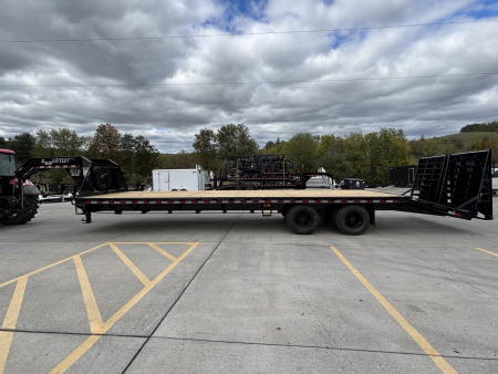 New 2026 Doolittle Trailers 102"x32' (28'+5' Dovetail) Gooseneck Tandem Dual Deckover Equipment Trailer - w/ Mammoth Ramps & Spare Tire - 25,500# GVWR