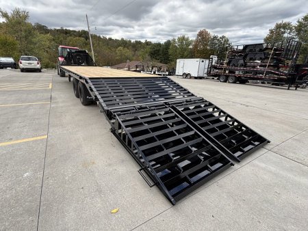 New 2026 Doolittle Trailers 102"x32' (28'+5' Dovetail) Gooseneck Tandem Dual Deckover Equipment Trailer - w/ Mammoth Ramps & Spare Tire - 25,500# GVWR