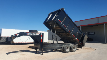 Used *USED* 2024 Texas Pride Trailers 96''x16' GN Tandem Dual Dump Trailer 15k Axles