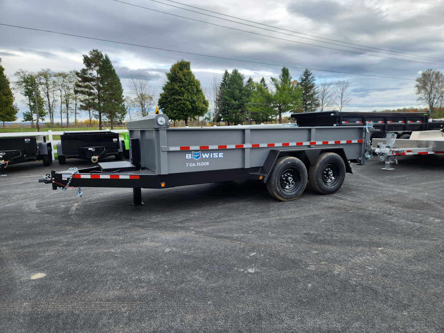 New 2026 BWISE DLP15 82x14 15K Tandem Axle Dump Trailer