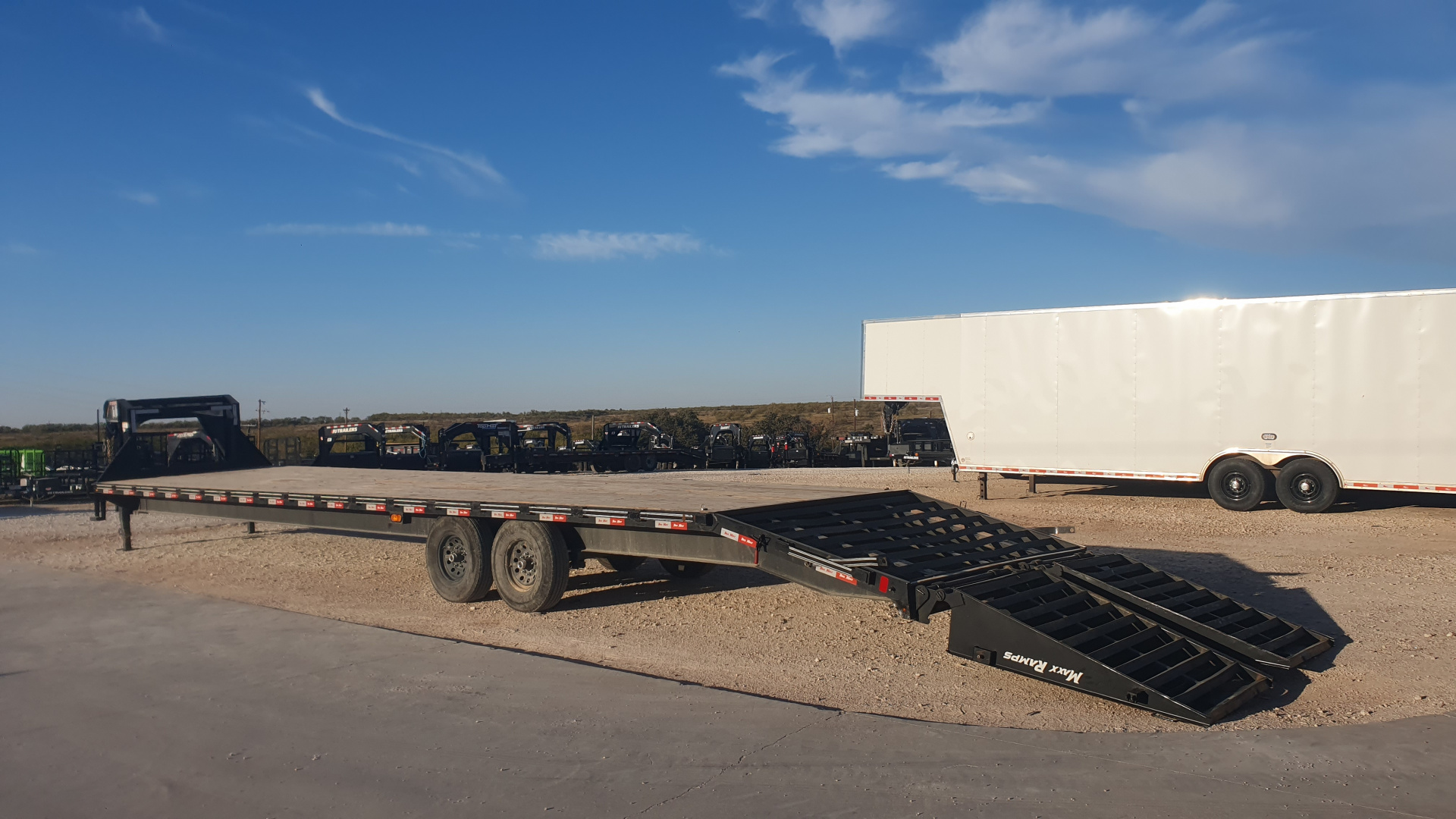 Used 2025 Trail Maxx 102"x40' Flatbed w/ Max Ramps