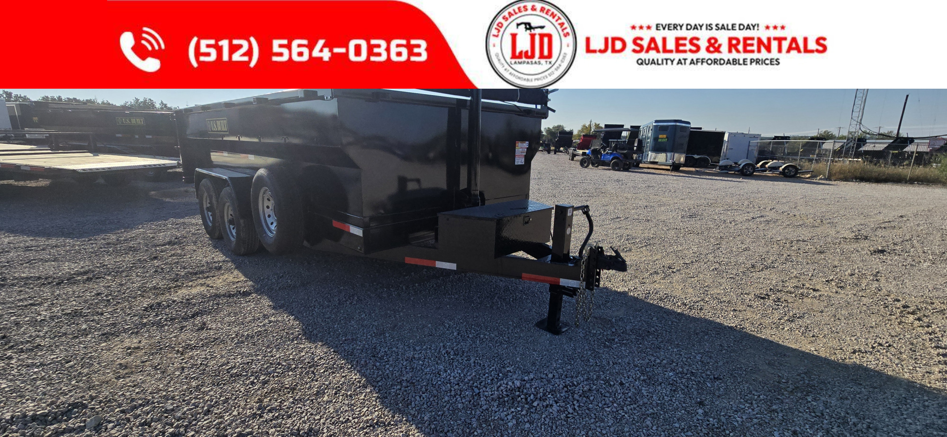 New 2026 US Built - Dump Trailer - 14' x 3' - 16k GVWR