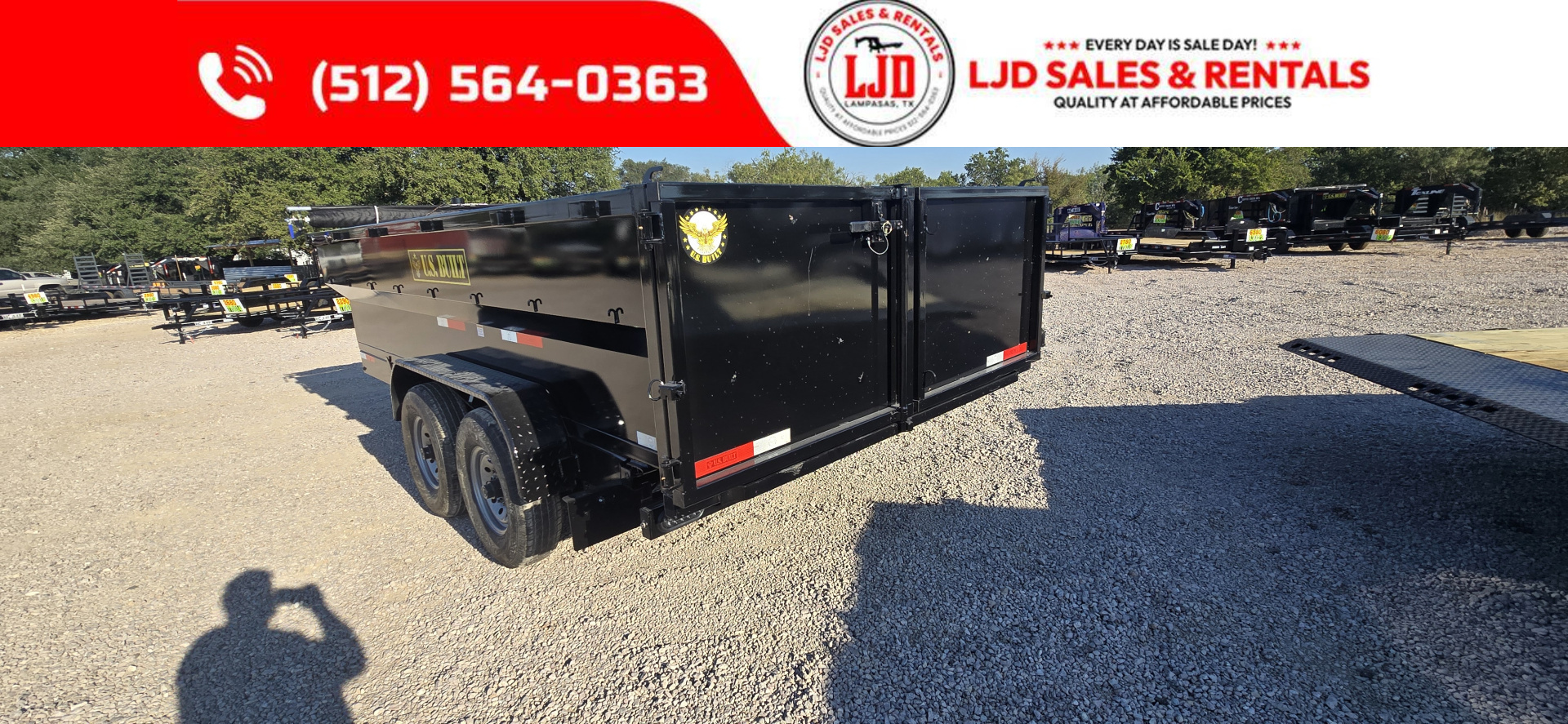 New 2026 US Built - Dump Trailer - 14' x 3' - 16k GVWR