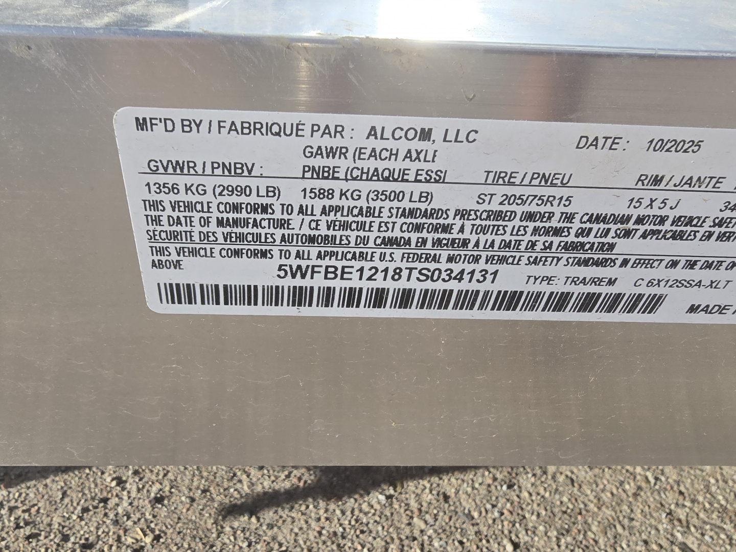 New 2026 ALCOM 6x12 XLT All Aluminum enclosed Cargo / Enclosed Trailer